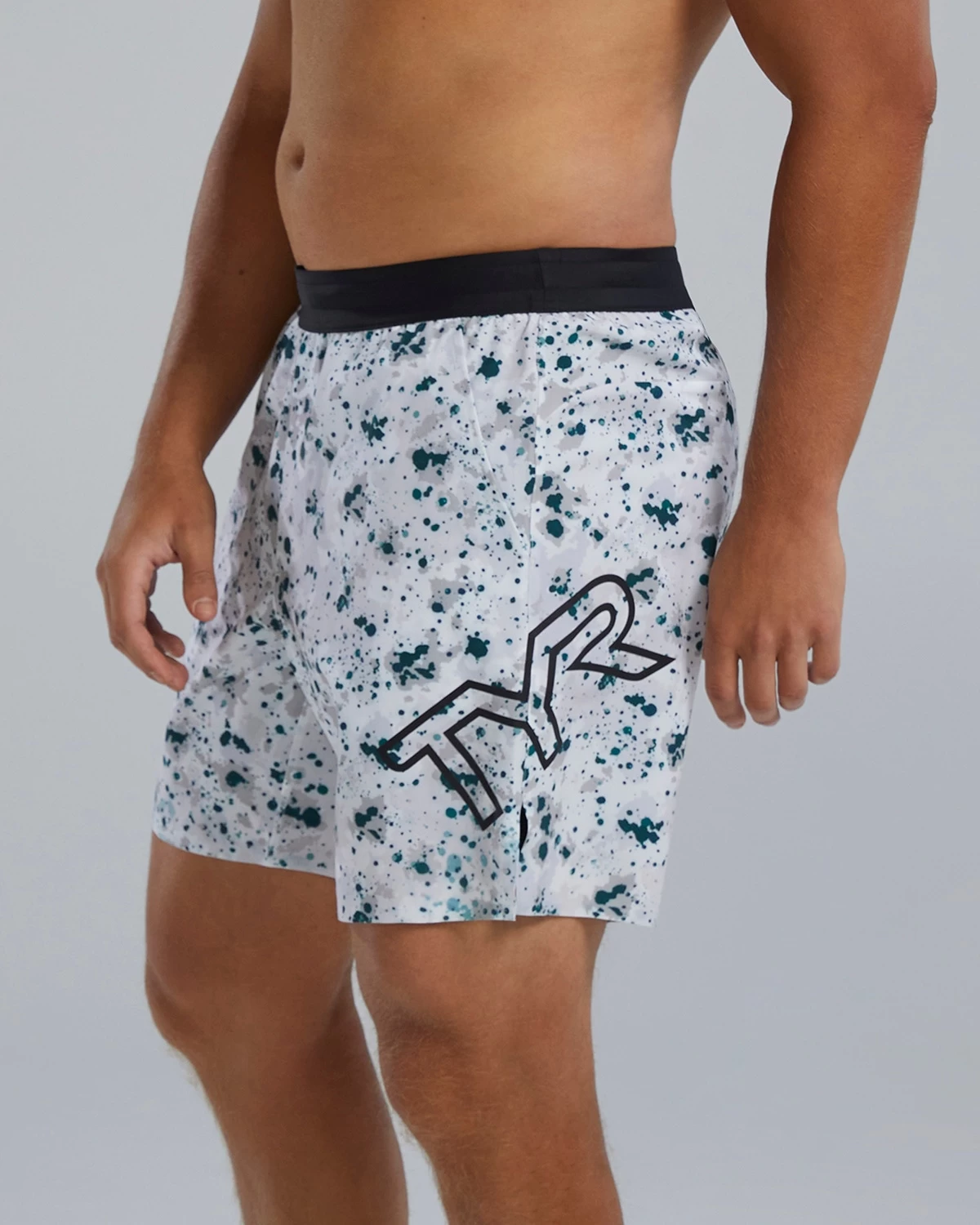 TYR Hydrosphere™ Men's Lined 7" Unbroken Big Logo Shorts - Fleck 5 TYR Hydrosphere™ Men's Lined 7" Unbroken Big Logo Shorts - Fleck - Image 3