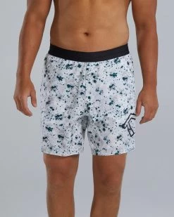 TYR Hydrosphere™ Men's Lined 7" Unbroken Big Logo Shorts - Fleck