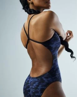 TYR Durafast Elite® Women's Cutoutfit Swimsuit - Midnight Camo -Tyr CMCM7A 401 alt09