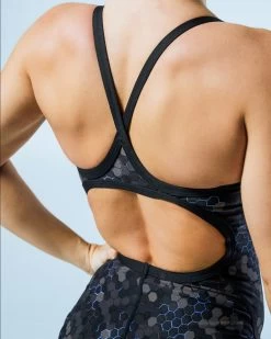 TYR Durafast Elite® Women's Diamond Controlfit Swimsuit - Carbon Hex -Tyr DFCHX7A 001 alt08