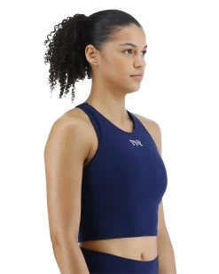 TYR Joule Elite™ Women's High Neck Sports Bra - Solid 14 TYR Joule Elite™ Women's High Neck Sports Bra - Solid -Tyr FEHNSO3A 401 alt06