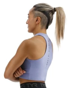 TYR Base Kinetic™ Women's Cropped High Neck Tank - Solid -Tyr FGCHTS3A 986 alt04