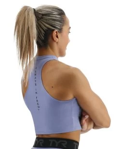 TYR Base Kinetic™ Women's Cropped High Neck Tank - Solid -Tyr FGCHTS3A 986 alt05