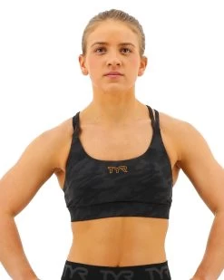 TYR Base Kinetic™ Women's Dual Strap Sports Bra - Blackout Camo -Tyr FGDSBC3A 001 main01 1
