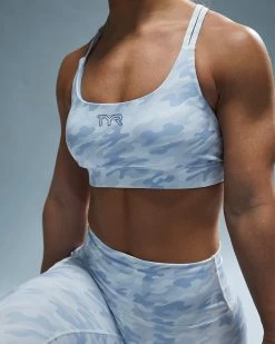 TYR Base Kinetic™ Women's High Neck Sports Bra - Whiteout Camo -Tyr FGDSWC3A 100 alt09