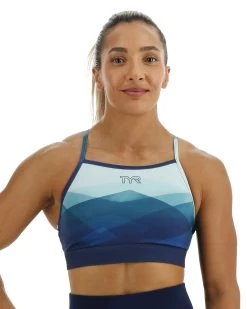 TYR Base Kinetic™ Women's High Neck Sports Bra - Forge