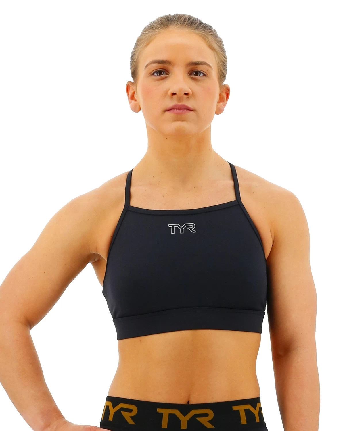 TYR Base Kinetic™ Women's High Neck Sports Bra - Solid 3 TYR Base Kinetic™ Women's High Neck Sports Bra - Solid