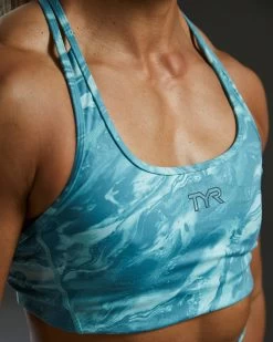 TYR Base Kinetic™ Women's Racerback Sports Bra - Aqueous -Tyr FGRAQ3A 988 alt07