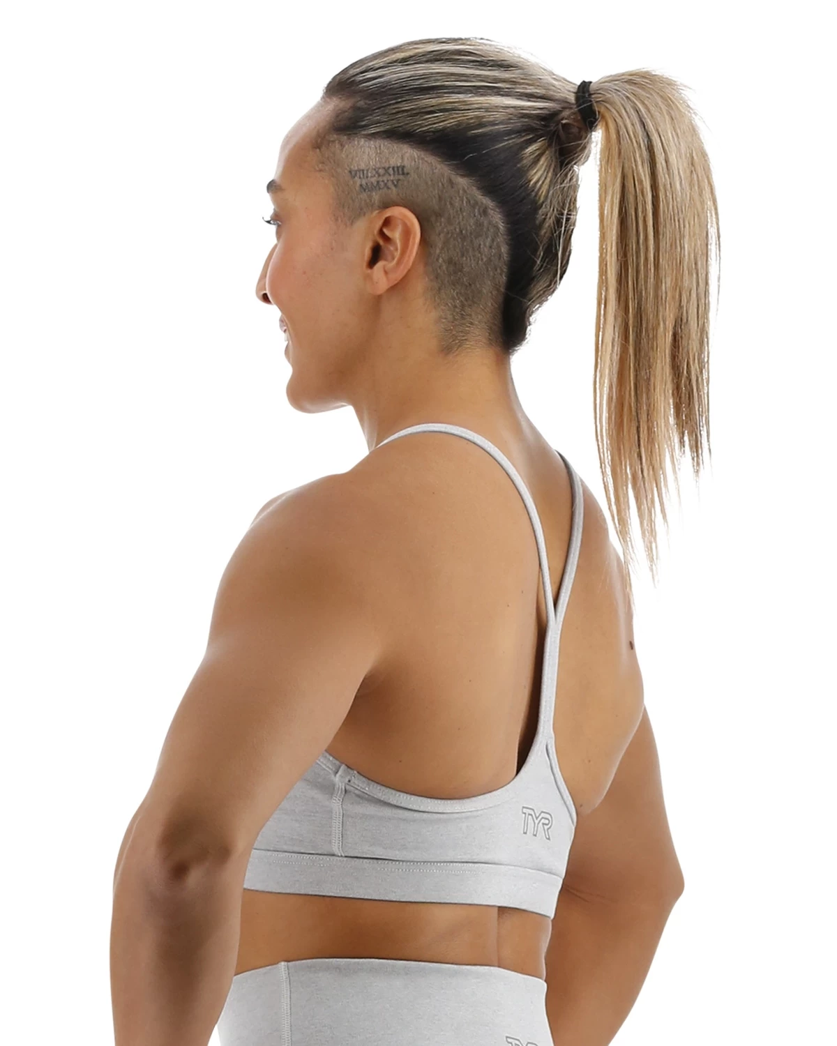 TYR Base Kinetic™ Women's V-Neck Sports Bra - Heather 6 TYR Base Kinetic™ Women's V-Neck Sports Bra - Heather - Image 4