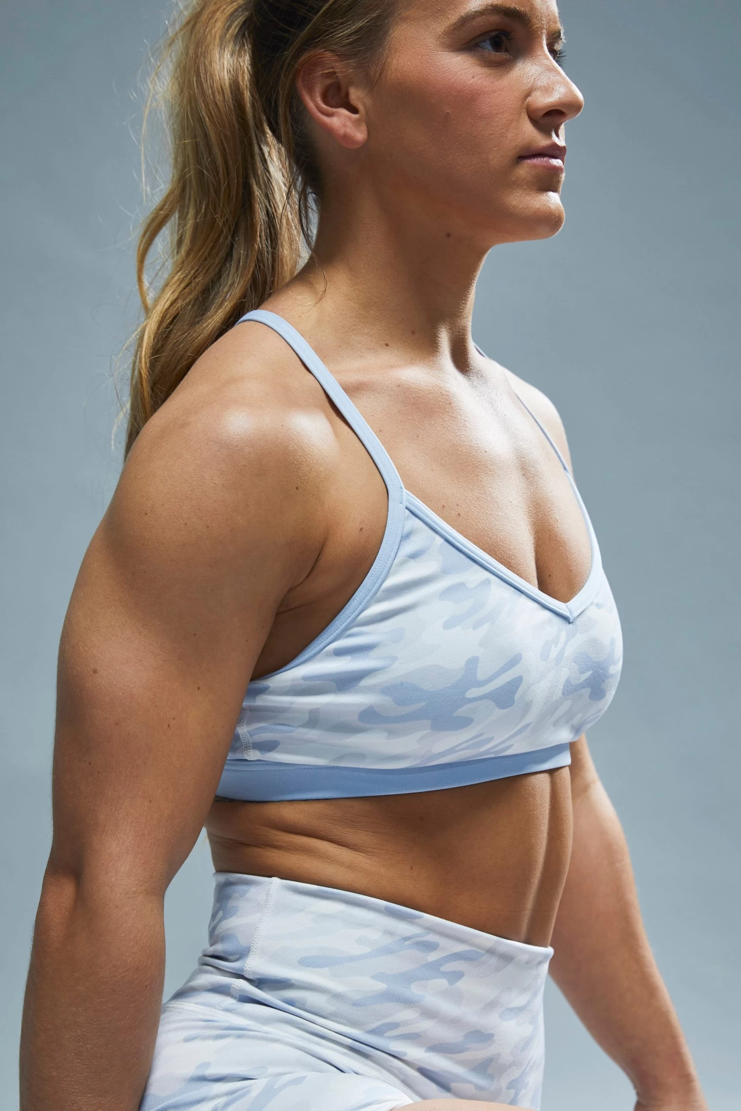 TYR Base Kinetic™ Women's V-Neck Sports Bra - Whiteout Camo 10 TYR Base Kinetic™ Women's V-Neck Sports Bra - Whiteout Camo - Image 8