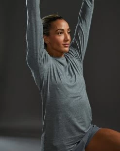 TYR ClimaDry™ Women's Raglan Long Sleeve Tee - Solid / Heather -Tyr FPTLRS3A 966 alt07