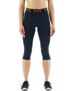TYR Base Kinetic™ Women's Mid-Rise Logo Leggings - Solid