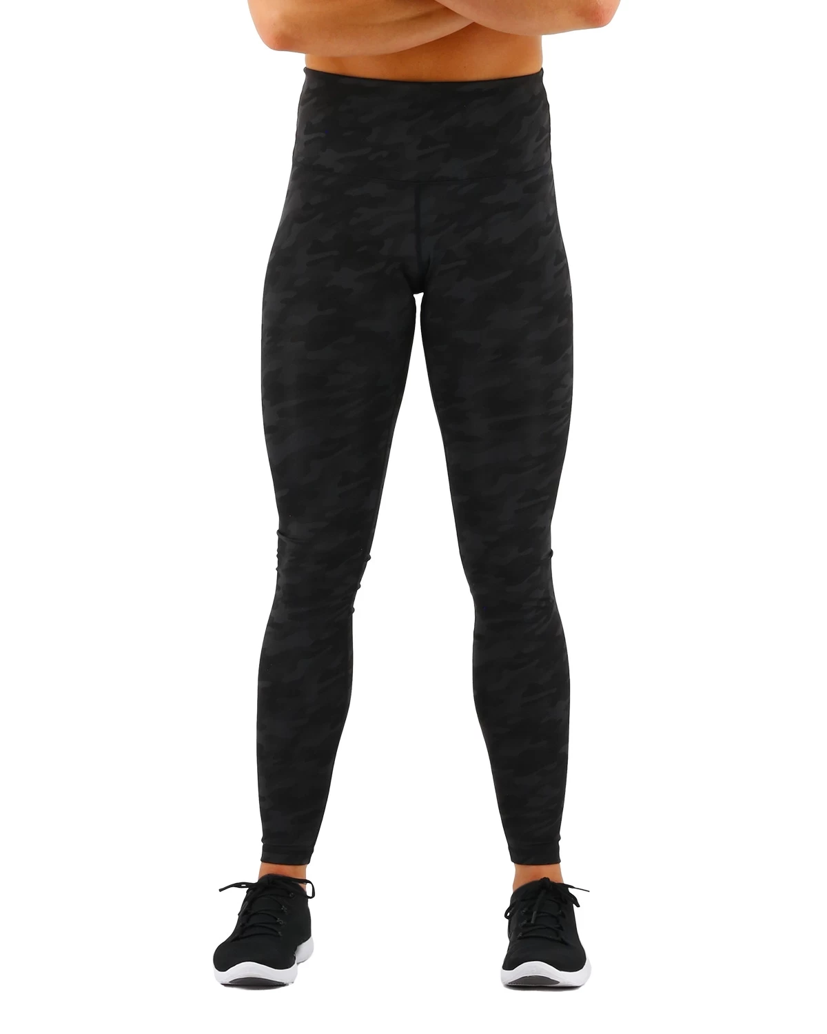TYR Base Kinetic™ Women's High-Rise Full Length Leggings- Blackout Camo 3 TYR Base Kinetic™ Women's High-Rise Full Length Leggings- Blackout Camo