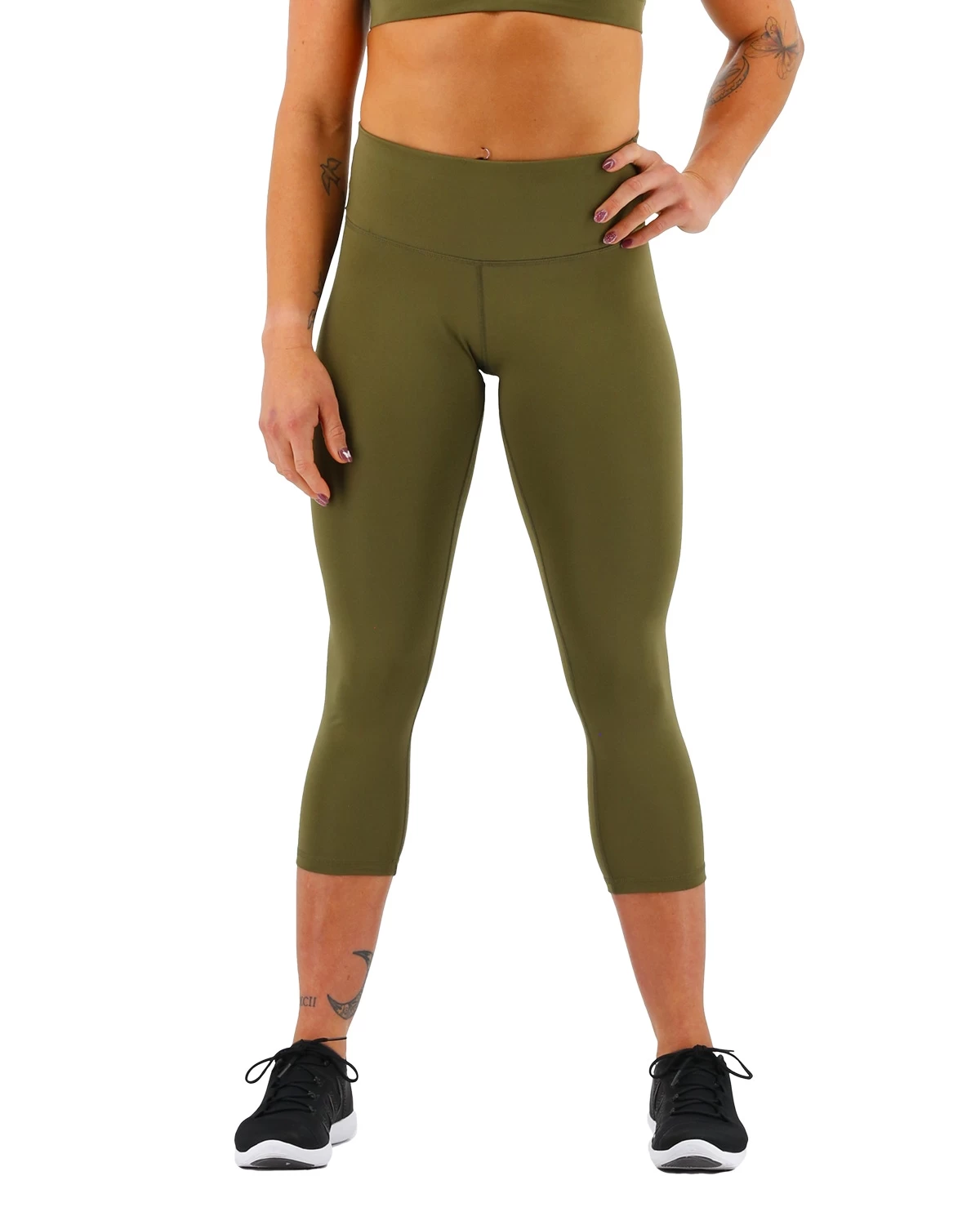 TYR Base Kinetic™ Women's High-Rise 3/4 Leggings - Solid 4 TYR Base Kinetic™ Women's High-Rise 3/4 Leggings - Solid - Image 2