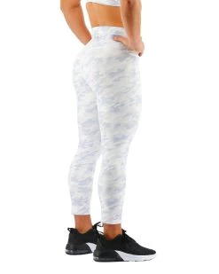 TYR Base Kinetic™ Women's High-Rise 3/4 Leggings - Whiteout Camo -Tyr FTTMRW3A 100 alt05