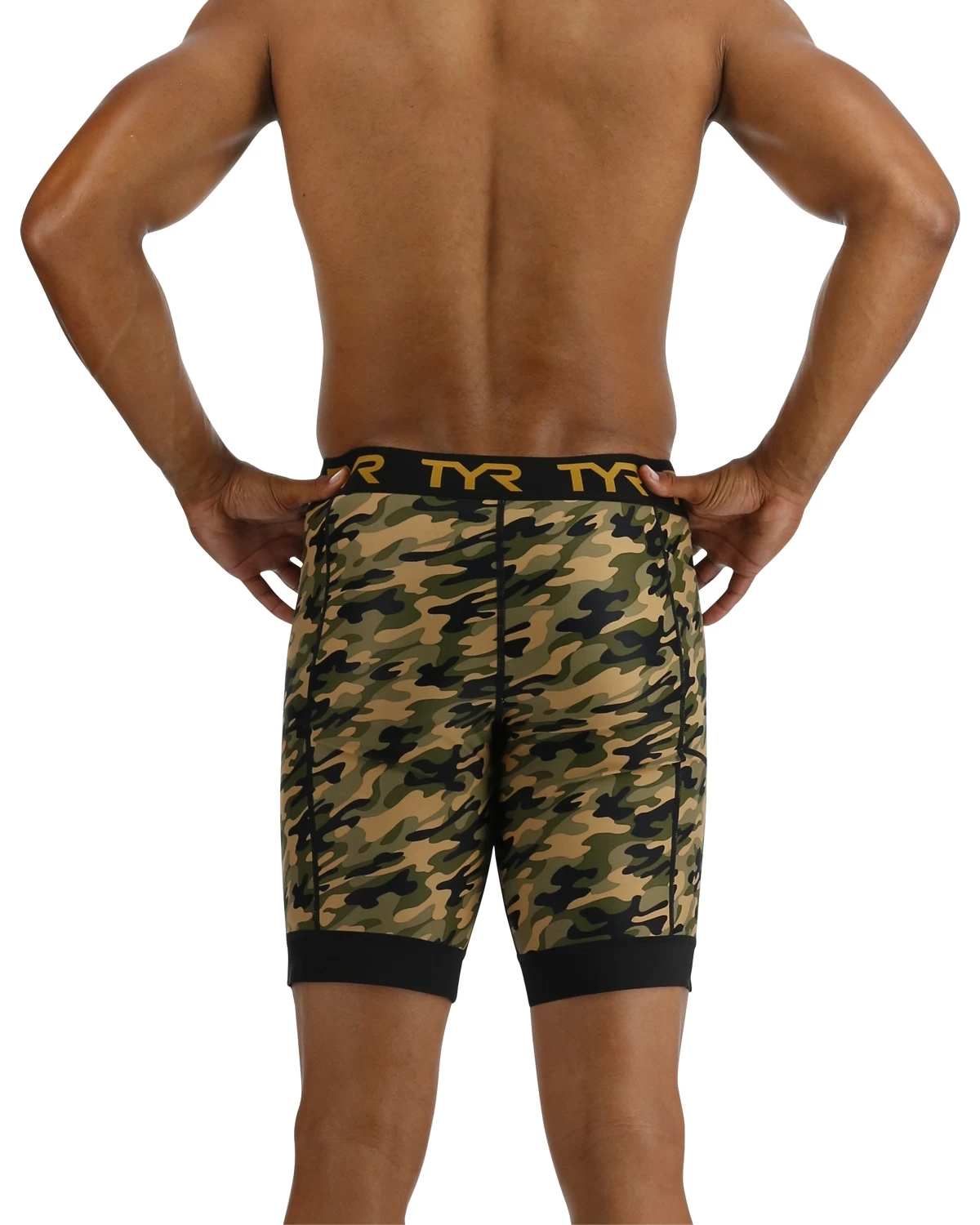 TYR Men's Compression Shorts - Terra Camo 4 TYR Men's Compression Shorts - Terra Camo - Image 2