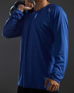 TYR ClimaDry™ Men's Raglan Long Sleeve Tech Tee - Solid / Heather -Tyr MPTLRS3A 981 alt07