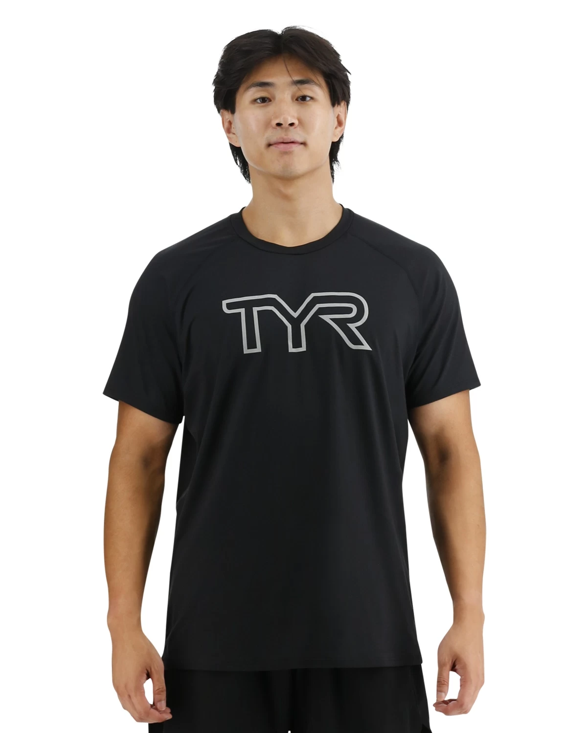 TYR ClimaDry™ Men's Raglan Big Logo Tech Tee - Solid 3 TYR ClimaDry™ Men's Raglan Big Logo Tech Tee - Solid