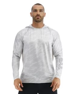 TYR SunDefense™ Men's Vented Hooded Shirt - Camohex