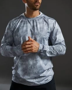 TYR SunDefense™ Men's Vented Hooded Shirt - Turbulent -Tyr PMLHTU7A 988 alt07