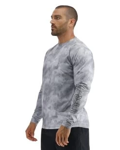 TYR SunDefense™ Men's Vented Long Sleeve Crew Shirt - Turbulent -Tyr PMLSTU7A 988 alt04