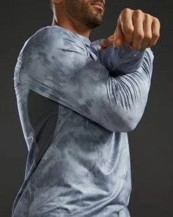 TYR SunDefense™ Men's Vented Long Sleeve Crew Shirt - Turbulent -Tyr PMLSTU7A 988 alt08