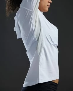 TYR SunDefense™ Women's Vented Hooded Shirt - Solid -Tyr TSFPLH7A 100 alt08