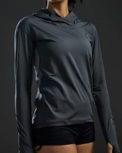 TYR SunDefense™ Women's Vented Long Sleeve Crew Shirt - Solid -Tyr TSFPLH7A 927 alt07