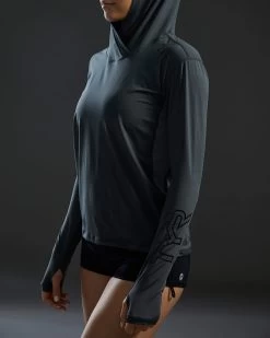 TYR SunDefense™ Women's Vented Long Sleeve Crew Shirt - Solid -Tyr TSFPLH7A 927 alt10