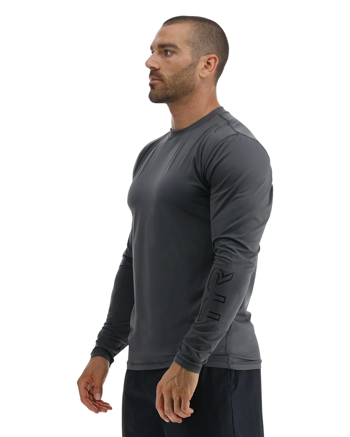 TYR SunDefense™ Men's Vented Long Sleeve Crew Shirt - Solid 5 TYR SunDefense™ Men's Vented Long Sleeve Crew Shirt - Solid - Image 4