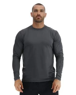 TYR SunDefense™ Men's Vented Long Sleeve Crew Shirt - Solid