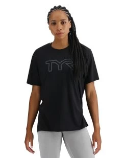 TYR UltraSoft Women's Big Logo Tri-Blend Tech Tee -Tyr USSTMC3AF 001 alt06