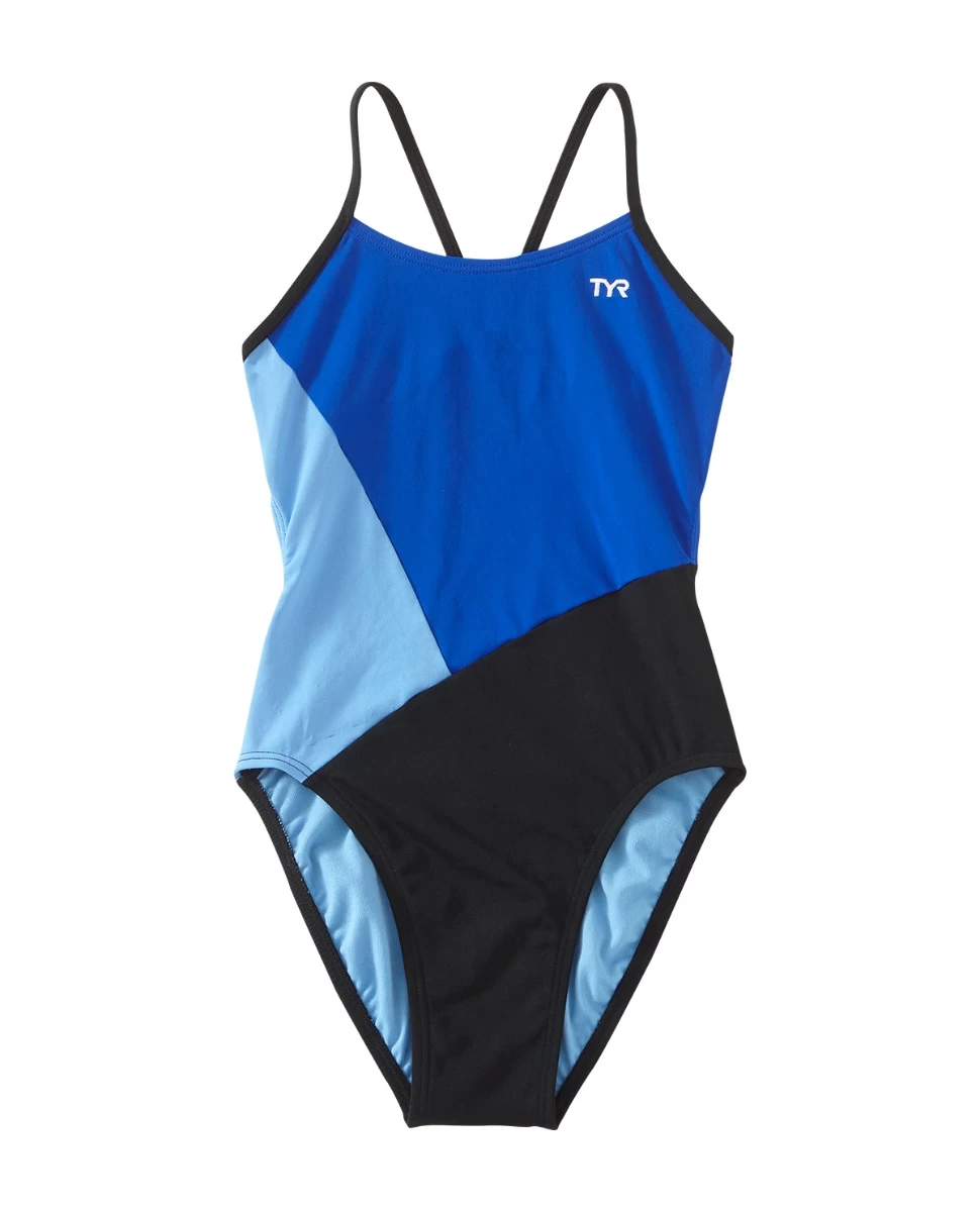 TYR Durafast One® Girls' Cutout Swimsuit - Solid Splice Block 6 TYR Durafast One® Girls' Cutout Swimsuit - Solid Splice Block - Image 4