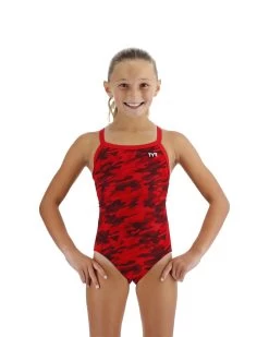 TYR Durafast Elite® Girls' Diamondfit Swimsuit - Camo 8 TYR Durafast Elite® Girls' Diamondfit Swimsuit - Camo -Tyr dcam7y 610 alt03 2