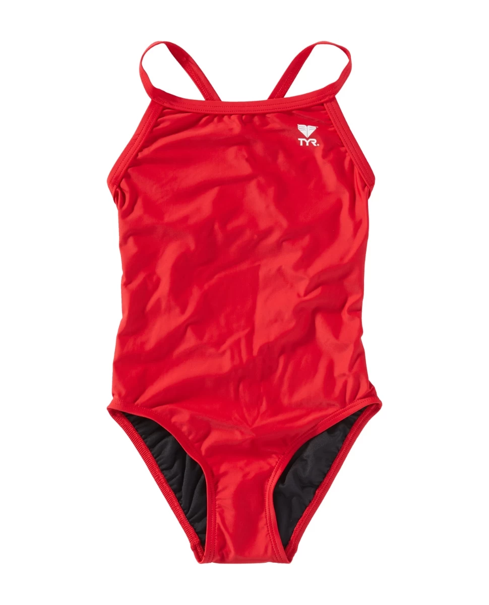 TYReco™ Girls' Diamondfit Swimsuit - Solid 4 TYReco™ Girls' Diamondfit Swimsuit - Solid - Image 2
