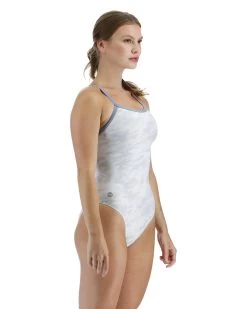 TYR Durafast Elite® Women's Diamondfit Swimsuit - Whiteout Camo -Tyr dwcm7a 100 alt06