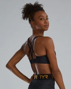 TYR Base Kinetic™ Women's Dual Strap Sports Bra - Goldstone -Tyr fgdsgo3a 001 alt04