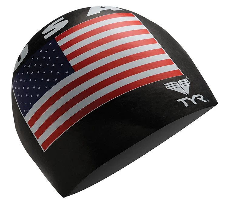 TYR Adult Latex Swim Cap - USA 4 TYR Adult Latex Swim Cap - USA - Image 2