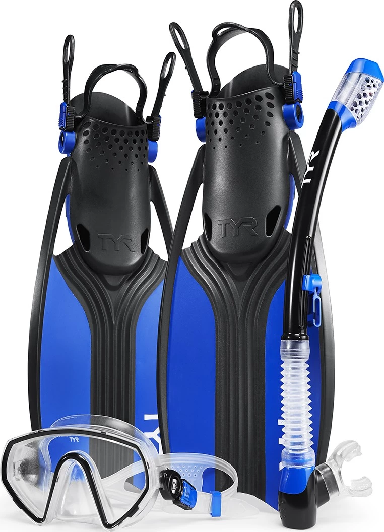 TYR Voyager Mask Snorkel Fin Set 3 TYR Voyager Mask Snorkel Fin Set
