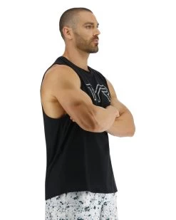 TYR ClimaDry™ Men's Big Logo Tech Tank - Solid / Heather -Tyr mmtkso3a 001 alt06