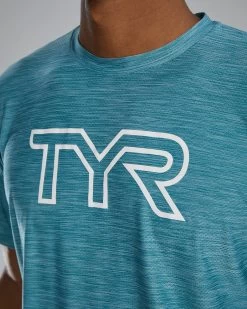TYR Airtec™ Men's Big Logo Tee - Solid / Heather -Tyr t44000 971 alt06