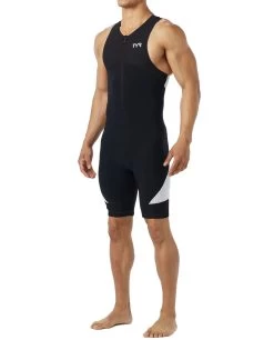 TYR Men's Padded Front-Zip Tri-Suit - Carbon -Tyr tmzjb6a 001 alt05