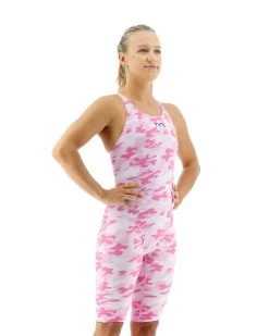 TYR Women’s Thresher Camo Open Back Swimsuit - U12 Compliant -Tyr tpcfon6a 667 alt06