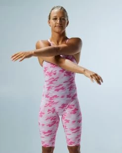 TYR Women’s Thresher Camo Open Back Swimsuit - U12 Compliant -Tyr tpcfon6a 667 alt07