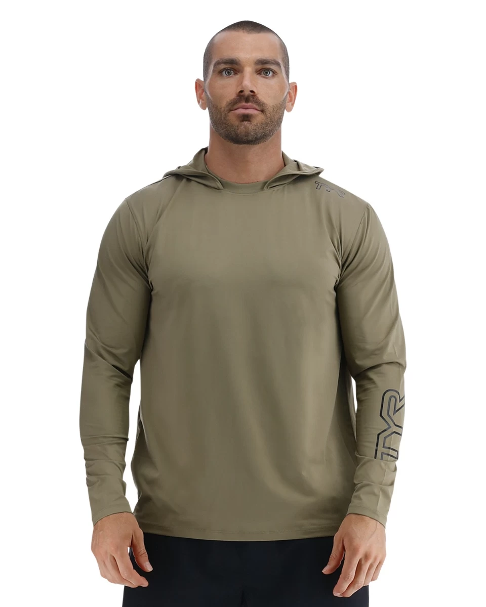 TYR Men's SunDefense Hooded Shirt 11 TYR Men's SunDefense Hooded Shirt - Image 9