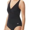 TYR Durafast Elite® Women's V-Neck Zip Controlfit Swimsuit - Solid -Tyr tvnzcs7a 001 alt05