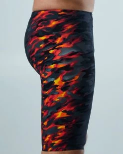TYR Men’s Venzo™ High-Waist Jammer Swimsuit - Camo Fire -Tyr vzcfhw6a 937 alt09