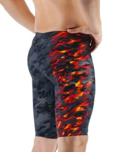 TYR Men’s Venzo™ High-Waist Jammer Swimsuit - Camo Fire -Tyr vzcfhw6a 937 alt05