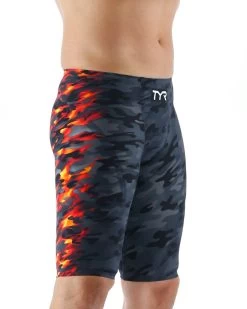 TYR Men’s Venzo™ High-Waist Jammer Swimsuit - Camo Fire -Tyr vzcfhw6a 937 alt06