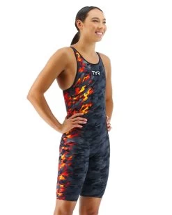 TYR Women's Venzo™ Open Back Swimsuit - Camo Fire 14 TYR Women's Venzo™ Open Back Swimsuit - Camo Fire -Tyr vzcfob6a 937 alt05